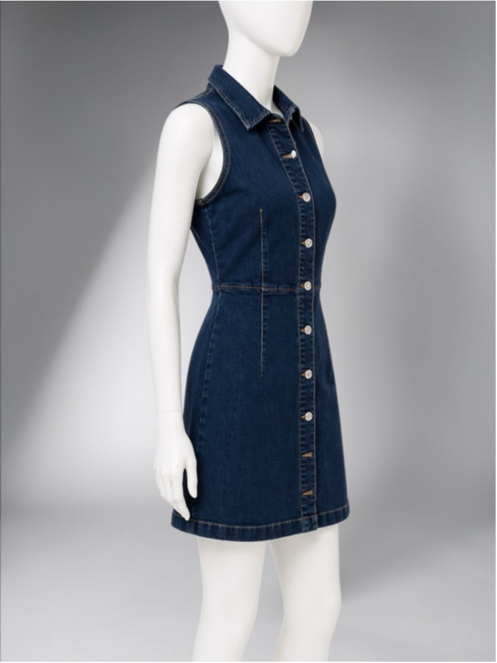Mango Vicky Denim Button Front Dress - Picture 10 of 13